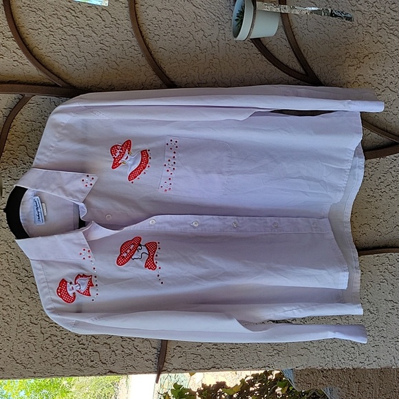 Anthony Richard's Tops - Anthony Richard's Vintage Red Hat Blouse